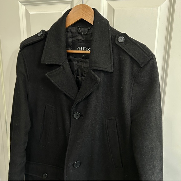 GUC Guess size M wool military inspired coat. Fully lined. Love the details! - Picture 2 of 8
